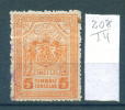 14K208 // 1921 - 5 Lei - CONSULAR TAX -  Revenue Fiscaux Steuermarken Fiscali Romania Rumanien Roumanie Roemenie - Fiscaux