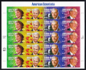 United States MNH Scott #4227a Minisheet Of 5 Strips Of 4 41c American Scientists - Hojas Completas