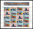 United States MNH Scott #3337a Minisheet Of 4 Strips Of 5 Different 33c Famous Trains - Feuilles Complètes