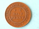 1921 - ONE HALF PENNY / KM 22 ( Uncleaned Coin / For Grade, Please See Photo ) !! - Penny