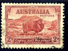 Australia GV 1934 MacArthur Merino Sheep 2d Value Type B Shading, Used (A) - Oblitérés