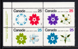 Canada Scott #511a MNH 25c Expo ´70 Upper Left Plate Block - Plattennummern & Inschriften