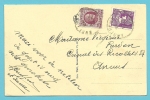 195+338 Op Kaart Met Stempel ANSEREMME - 1932 Ceres Y Mercurio