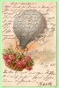 BALLOONS - A Balloon With Flowers And Birds, Year 1901 - Montgolfières