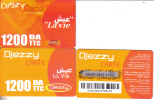 Ageria-djezzy Carte -(1200 Da Ttc)-(2 Card Prepiad )-used+1card Prepiad Free - Algerien