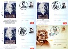 Albert Einstein, Physics, Nobel Prize, Judaica,  Atom, 6 Different Romania PS Covers 2004, 2005 - Albert Einstein