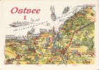 B34775 Ostsee Map Cartes Geographiques Used Good Shape - Rostock