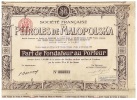LOT DE 2 X : STE FCE DES PETROLES DE MALOPOLSKA ( PF) - Pétrole