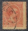 Sello 10 Cts Alfonso XIII 1889. Bermellon Intenso, Num 218a º - Gebraucht