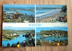 CPSM DENTELEE ROYAUME UNI WHITBY MULTIVUES HARBOUR ENTRANCE SANDS  HARBOUR AND ABBEY N° PLC 2567 CP VIERGE - Whitby