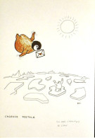 Carte Postale Officielle Des EPF Dessinée Par Paul Emile Victor. Cachet Midwinter 88. TP Gessain. Terre Adélie. - Brieven En Documenten