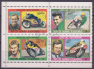 Bloc De 4 Timbres Sur Le Thème Du Motocyclisme - Moto