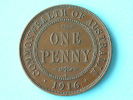 1916 I - ONE PENNY / KM 23 ( Uncleaned Coin / For Grade, Please See Photo ) !! - Penny