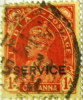 India 1937 King George VI 1a Stamped Service - Used - Otros & Sin Clasificación