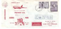 PREMIER VOL AIRBUS A 300 B ATHENE  PARIS  AIR FRANCE AF 139 (PLI A GAUCHE) - Premiers Vols