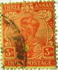 India 1932 King George V 3as - Used - 1936-47 King George VI