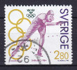 Sweden 1992 Mi. 1707    2.80 Kr Olympic Games Olympische Sommerspiele Goldmedal Winner Tomas Gustafson Eisschneelauf - Used Stamps