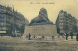 75  PARIS  -   Lion De Belfort  ( Carte Toillée Couleur ) - Distrito: 14