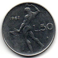 1967 - Italia 50 Lire     ----- - 50 Liras