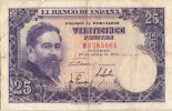 Billete  España 25 Pts  1954, Isaac Albeniz Compositor - 25 Pesetas