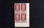 AFRICA ORIENTALE ITALIANA 1938 AUGUSTO 10c MNH QUARTINA - Italian Eastern Africa