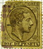 Spain 1878 King Alphonso XII 10c - Used - Oblitérés