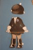 CHROMO IMAGES DECOUPIS COSTUME FILLE  +  CHAPEAU COIFFE - Other & Unclassified