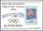 St. Vincent Winter Olympic Games Albertville 1992 Block MNH - Inverno1992: Albertville