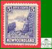 Canada Newfoundland # 135 Scott - Unitrade - O - 5 Cents - Coast Of Trinity - Dated: 1923-24 / Côte - 1908-1947