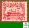 Canada Newfoundland # 173 Scott - Unitrade - O - 2 Cents - Steamship Caribou - Dated: 1931/ Bateau à Vapeur - 1908-1947