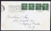 1948  Letter To USA  Strip Of 4  1¢ War Issue Coil Stamps Perf  9½  Sc 278 - Storia Postale
