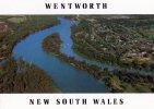 Wentworth NSW On The Darling River, Aerial View Unused,  Nucolorvue Card - Altri & Non Classificati