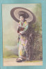 JAPON  - JEUNE FILLE EN COSTUME TRADITIONNEL -   BELLE CARTE PRECURSEUR   - - Kobe