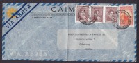 Argentina Airmail Via Aerea CAIMSA 1949 Cover To GOTHENBURG Sweden 3-Stripe Rivadavia - Airmail