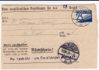 1925 - FORMULAIRE ADMINISTRATIF De WIEN Avec TAXE (NACHGEBÜHR) - Strafport
