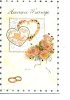 HEUREUX MARIAGE DOUBLE PAGE FORMAT  17.5CMX11.5CM  2 COEURS - Recepties