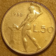1980 - Italia 50 Lire    ------ - 50 Liras