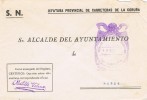 Carta Franquicia Jefatura Carreteras CORUÑA 1975 - 1971-80 Briefe U. Dokumente