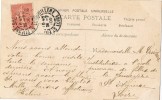 Postal SAINT ETIENNE BADOUILLERE (Loire) 1906. Quartier - Storia Postale