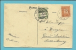 108 Op Kaart Met Stempel SPA, Getaxeerd (taxe) Te Luxembourg Met 5c Met Stempel LAROCHETTE - 1912 Pellens