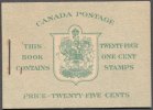 Canada 1942  War Issue King George VI English BK32d Complete MNH  Type II 7 & 6 Cent Rate Page - Carnets Complets