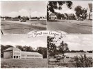 Langen Hesse Germany, Town Square, Strassenbahn, School, 1950s Vintage Real Photo Postcard - Langen