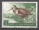 1 W Valeur - SAN MARINO - Oblitérée, Used - Scolopax Rusticola - Mi 637 * 1960 - N° 1257-34 - Usados