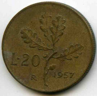 Italie Italia 20 Lire 1957 KM 97.1 - 20 Lire