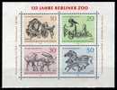 Orang-Utan Pelikan Gaur Zebra 1969 Berlin Block 2 ** 3€ 125 Jahre Berliner Zoo Bloc Fauna Sheet Of Germany - Pellicani