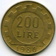 Italie Italia 200 Lire 1980 KM 105 - 200 Liras