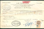 Le Monde, Assurance, Paris (1929) : Quittance De Prime, Compiègne, Cuise-la-Motte, Timbres Fiscal 50 C - Bank En Verzekering