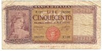 500 Lire Italia 23/03/1961 (NON COMUNE) - 500 Lire