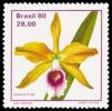 BRAZIL #1714   ORCHID - Laelia Tenebrosa  - 1980 - MINT - Unused Stamps