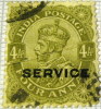 India 1911 King George V Overstamped Service 4a - Used - 1911-35 King George V